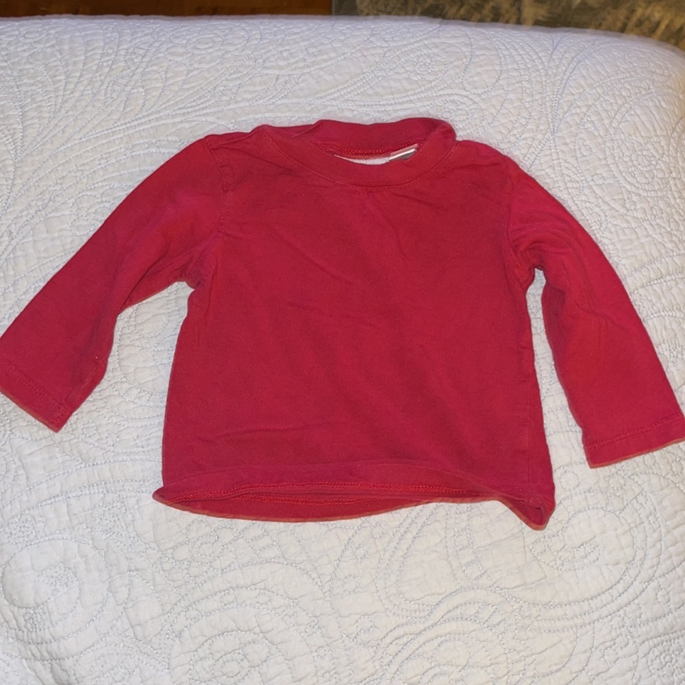 12 Months long sleeve red first impressions T-shirt.